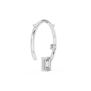 Diamantes STC, Dijes de Lujo para Mujer en Oro Sólido de 14 Quilates con Diamantes de Corte Esmeralda, Certificados por IGI, Chapados en Rodio para Uso Diario - Product Image 4