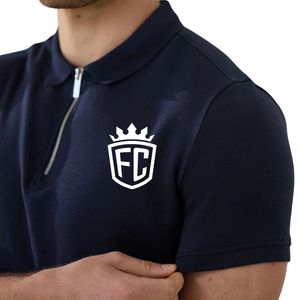 Polo Azul Marino para Hombre, Manga Corta, Algodón Piqué, Corte Casual Elegante, para Oficina, Golf, Uso Diario - Product Image 3