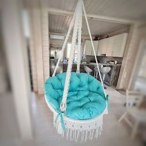 Columpio Brisa Marina, Silla de Jardín, Hermosa Hamaca de Macramé y Columpio Colgante Tejido - Product Image 1