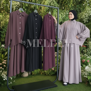 Bymeldev ชุดกระโปรงค้างคาวกุหลาบชุดเจียมเนื้อเจียมตัวรวมทั้ง ROK - Product Image 3