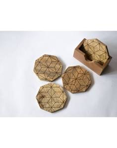 Juego de posavasos de té de barco de madera, posavasos de té decorativo con forma de barco, mesa de comedor, juego de posavasos de té, juego de regalos de mesa - Product Image 2