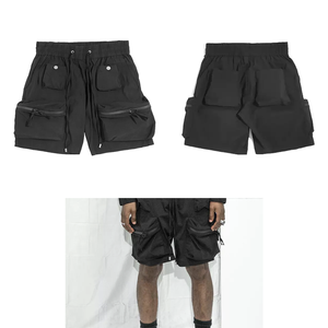 Pantalones cortos de golf de poliéster 100% de alta calidad, pantalones cortos de entrenamiento de secado rápido para hombres, cómodos bolsillos estampados elásticos para la playa - Product Image 3