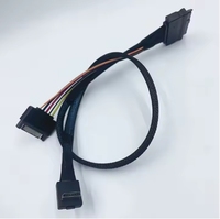 ميني SAS oculul4i PCIe حبر NVMe شمع 90 درجة كوع إلى U.2 من أجل SDD t نقل البيانات GEN4