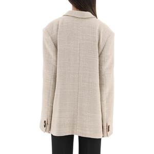 Blazer da Donna in Misto Cotone Testurizzato Rosettan di MALENE BIRGER, Taglia 10, con Decorazione a Bottoni in Colore Naturale - Product Image 3