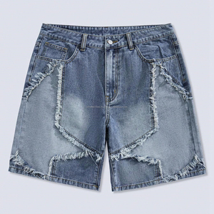 Pantalones Cortos Vaqueros Casuales para Hombre al por Mayor, Lavados, Tallas Grandes, Ecológicos, Diseño Sólido, Alta Calidad, Tallas Personalizables - Product Image 1