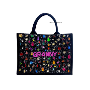 Bolso Tote de Lona con Cuentas de Diseño para Mujer, Estilo Boho, Cierre Abierto, Gran Capacidad, Bordado Premium, para Eventos Nocturnos, Compras y Fiestas - Product Image 5