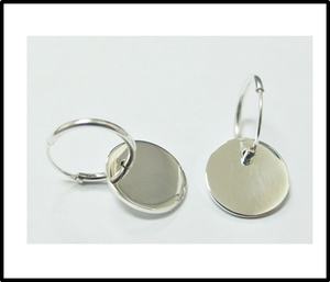 เงิน 925 ดิสก์เล็ก ๆ ห่วงต่างหูออกแบบเครื่องประดับขายส่งโรงงานในประเทศไทย - Product Image 2