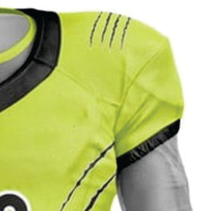 Uniforme de football américain sublimé en polyester 100% personnalisé respirant vert clair matériel d'équipe sergé maillot court logo avant - Product Image 6