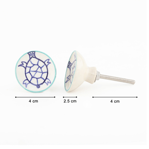 SHUBHAM bouton de tiroir en céramique poignée de traction réglable imprimé Floral multicolore pour armoires chambre salle de bain hôtel garde-robe utilisation - Product Image 1