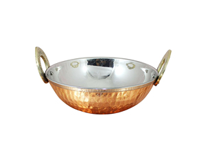 ชามอาหารอินเดียทำจากเหล็กสแตนเลสที่ได้รับแรงบันดาลใจจากอาหารอินเดียอุปกรณ์สำหรับอาหารเย็นอุปกรณ์โลหะคาราฮิ - Product Image 1