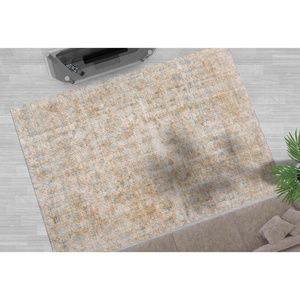 Tapis imprimé gris et marron - Décoration bohème pour chambre d'enfant, avec tapis moelleux à poils longs - Product Image 2