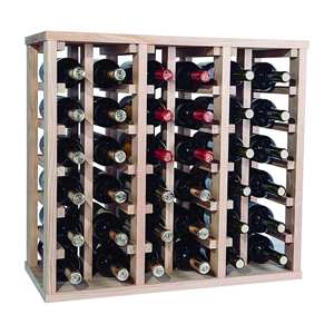 WELL HOME Porte-bouteilles en bois de pin avec 36 étagères non vernies - Product Image 4