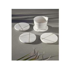 Usine directe meilleur vendeur sous-verres en marbre de qualité supérieure en forme de feuille tapis de dessous de verre conçus en pierre et tampons en vente - Product Image 1