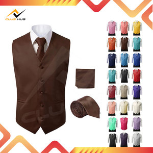 Traje de Hombre Slim Fit para Otoño, Formal, para Boda, Novio, Padrinos, Chaleco a Cuadros, Cuello en V, Mezcla de Algodón de Alta Calidad, Anti-Pilling, Elegante - Product Image 5