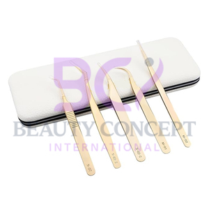 Good Seller Top Product Straight and Curved Straight Isolation Volume Easy <b>Fanning</b> Eyelash Extension Grafted Tweezers - Product Image 6