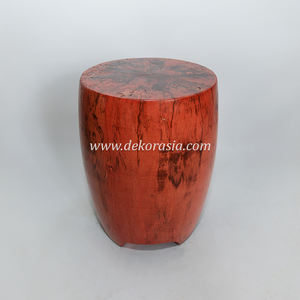 Otomana de Madera Maciza Ecológica para el Hogar, Diseño Antiguo Elegante en Rojo, Decoración para Sala de Estar, Hotel/Bar, Asiento para Patio, Aplicación en el Recibidor - Product Image 5