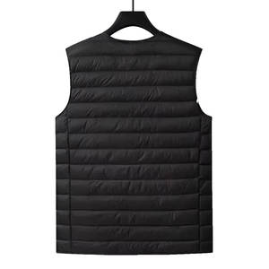 Gilet matelassé en toile sur mesure pour homme, grande taille, imperméable, respirant, écologique, décontracté, printemps, sans manches, col en V, fermeture éclair - Product Image 2