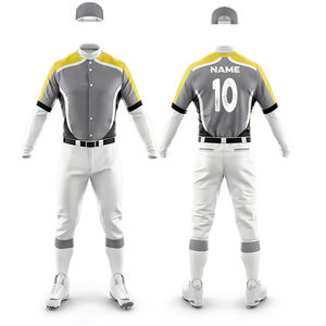 Camiseta de béisbol a rayas con estampado de poliéster 100%, uniforme de béisbol de Color personalizado, uniforme con logotipo personalizado para hombre - Product Image 4