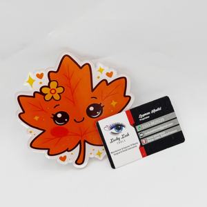 Azulejos de pestañas acrílicas con hojas de otoño, organizador de azulejos de pestañas, superficie lisa ligera, corte láser, azulejos personalizables - Product Image 5