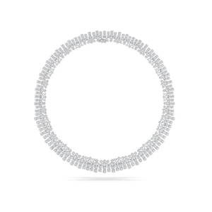 Superbe collier ras du cou de luxe en or blanc taillé de marquise en diamant cultivé en laboratoire pour les événements spéciaux des mariées et les tenues de soirée élégantes - Product Image 2
