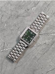 Reloj de Pulsera Unisex de Acero Inoxidable de Alta Calidad, Negro y Blanco, con Diamantes de Moissanita, Diseño Creativo Único, Estilo Antiguo y Elegante - Product Image 2