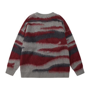 Men's High Quality Wool Cotton Alpaca <b>Knit</b> Crew Neck Sweater Fashionable Custom Embroidered Casual Style - Product Image 6