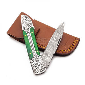 Couteau de chasse pliant Damas de haute qualité Design compact et élégant avec manche en bois OEM personnalisable pour les projets de bricolage - Product Image 5