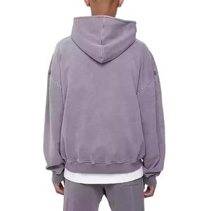 Sudaderas con capucha extragrandes informales para hombre, jerséis de manga larga, Sudadera con capucha lavada con ácido desgastada de gran tamaño para hombre - Product Image 5