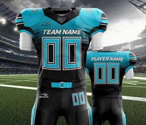 Uniforme de football américain personnalisé unisexe grande taille-vêtements de sport entièrement sublimés avec logo brodé, chemises/hauts taille adulte - Product Image 5