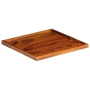 Bandeja de servicio con acabado natural de madera de alta calidad de forma cuadrada Simple, bandeja de servicio decorativa para el hogar para uso en la cocina, precio al por mayor - Product Image 1