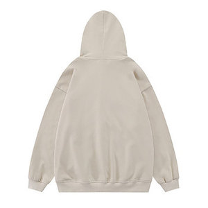 OEM personalizar Puff pantalla impresa bordado logotipo diseño polar algodón francés Terry Color sólido pulóver sudaderas con capucha sudadera - Product Image 2