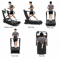 Caminadora Curva VIGFIT para Entrenamiento Cardiovascular, 6 Niveles de Resistencia Ajustable, Pantalla LCD, Máquina para Correr Comercial para Gimnasio