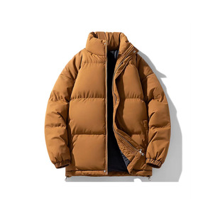 Veste bulle chaude d'hiver de haute qualité pour hommes avec logo personnalisé col montant conception créative veste polaire unie Service OEM - Product Image 1