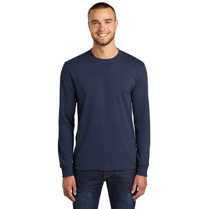 Camiseta de Manga Larga para Hombre, Corte Regular, Color Gris, Camiseta Tie Dye de Poliéster, Color Puro - Product Image 4