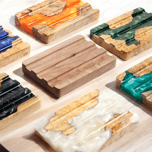 Porte-stylo en bois et résine fait main de haute qualité, design moderne, durable, organiseur de bureau élégant pour le bureau, la maison, l'école, promotionnel - Product Image 6