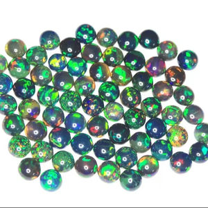 Opale de Welo éthiopienne naturelle de qualité supérieure, cabochons ronds de 6 mm, couleur intense, stock limité, meilleur prix pour les acheteurs en gros - Product Image 1