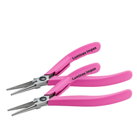 Alicates de Punta Larga Lindstrom 7894 de Acero Inoxidable de Alta Calidad, Mordazas Lisas, Seguros para ESD, Personalizables para Joyería y Bricolaje