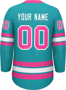 Jersey de hockey sobre hielo Camisas bordadas personalizadas con logotipos Ropa de equipo deportivo juvenil Uniforme deportivo sublimado Ropa cosida - Product Image 5