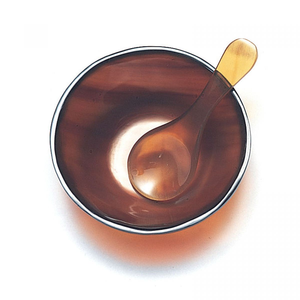 Cuillère et bol en corne de buffle de haute qualité dernière conception artisanat vaisselle en corne naturelle utilisé cuillère à dessert bol de service - Product Image 4