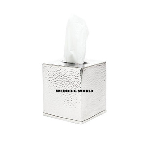 Nouveau concepteur de boîte à mouchoirs en métal de qualité supérieure fantaisie boîte à mouchoirs à la main vente chaude articles de mariage porte-mouchoirs en gros - Product Image 5