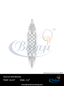 Rejilla de Balcón Moderna de Hierro Fundido Moldeado en Arena, Sin Marco, Resistente a la Oxidación, Super Resistente, Seguridad Reforzada, Balaji Metals, 5 Años de Garantía - Product Image 3