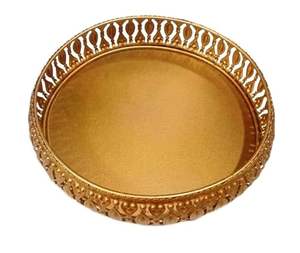 Magnifiquement fabriqué à la main or allemand Art déco plateau métal de qualité supérieure décoration de maison et de mariage vente chaude article en vrac - Product Image 2