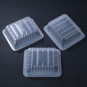 Bandejas de Plástico Transparente Desechables y Reciclables al por Mayor, Contenedor de Alimentos para Llevar de Supermercado, Envases de <span class=keywords><strong>PET</strong></span> para Verduras y Frutas - Product Image 1