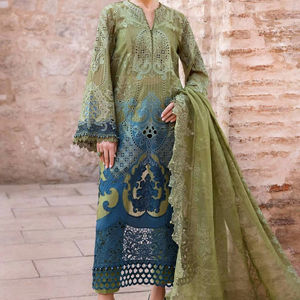 Traje Salwar Kameez pakistaní bordado listo para usar para mujer para fiestas Festival Eid diseño OEM personalizado al por mayor musulmán - Product Image 1
