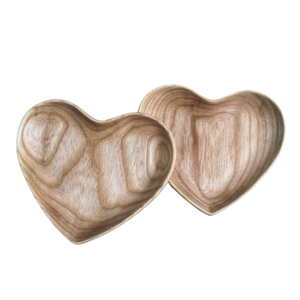 Plateau en bois écologique avec finition lisse, plateau en bois fait à la main idéal pour l'exposition, comprend une assiette en bois fonctionnelle pour les aliments - Product Image 1