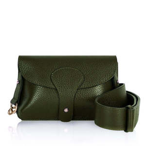 Bolso bandolera de cuero italiano con correa ancha y gruesa - Mediano - PS587 - Product Image 3