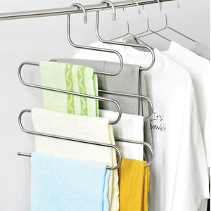 Nuevo lujo personalizado 5 capas pantalones organizador de Metal de un solo nivel <span class=keywords><strong>Multi</strong></span> pantalones largos perchas de falda - Product Image 3