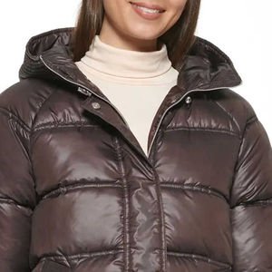 OEM High Quality Outdoor Winter Women's Puffer <b>Jacket</b> Lightweight Insulated <b>Packable</b> Warm Duck <b>Jacket</b> Wool Hooded Pocket Women - Product Image 4
