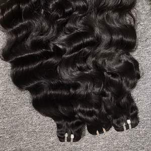 Trenzado de cutícula vietnamita de alta calidad, trama de cabello humano Real de un donante, extensión de cabello natural ondulado doble dibujado, cabello virgen - Product Image 6