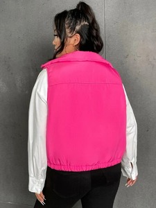 Chaleco acolchado de invierno personalizado de alta calidad para mujer, chaqueta informal acolchada sin mangas, chaleco de plumón de pato, abrigo - Product Image 2